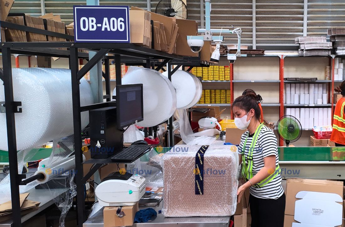 Hàng gia dụng được quấn 2-3 lớp bubble