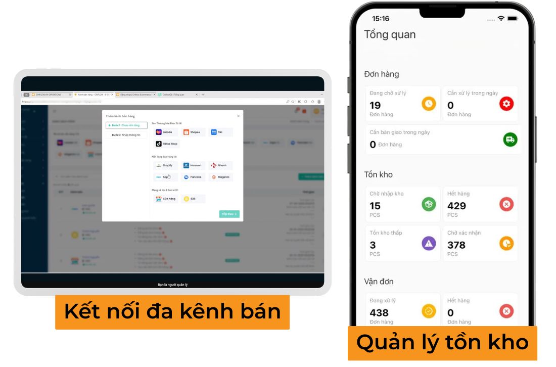 Hệ thống công nghệ Fulfillment quản lý đơn hàng và tồn kho
