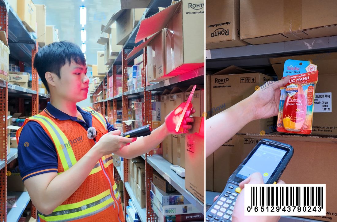 Fulfillment quản lý kem chống nắng bằng barcode riêng biệt